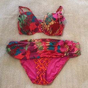 Nanette Lepore Tropical Bikini Size M
